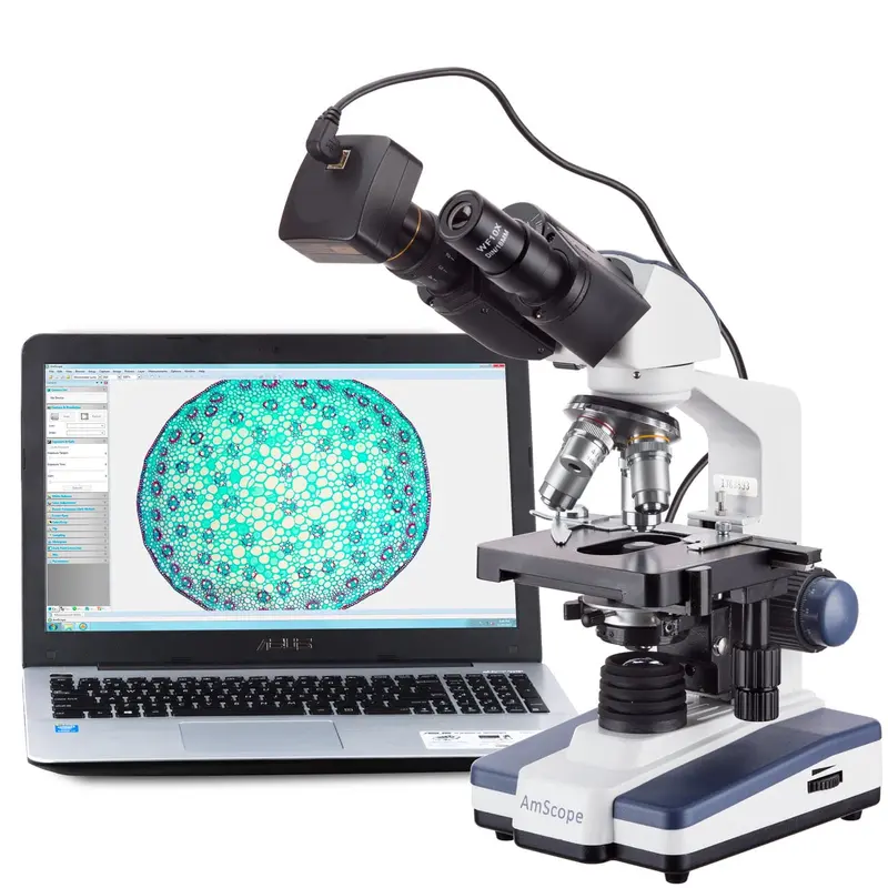 40X-2000X Led Binocular  Compound Microscope W/ 8Mp Digital Camera And 3D Stage 1