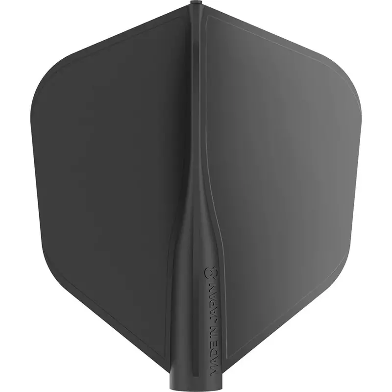 8 Flight Dart Flights - Black No 6 Shape 1