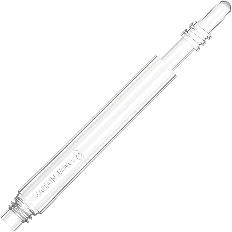 8 Flight Spinning Dart Shafts - Clear Medium 1