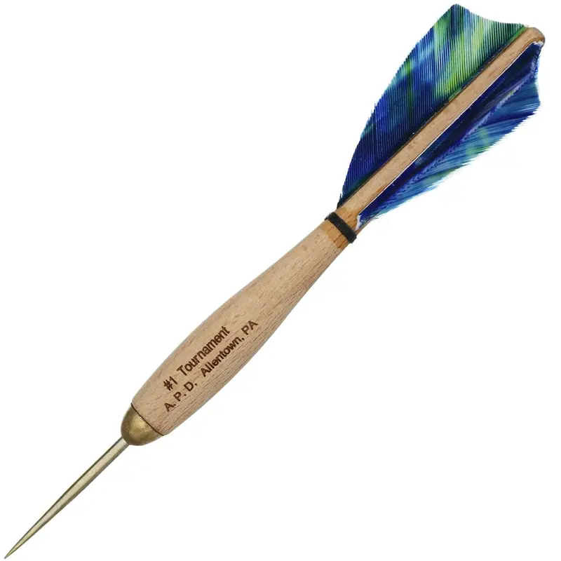 American Pro Dart Woody Steel Tip Darts - 13.5Gm Peacock (4 Sets) 1