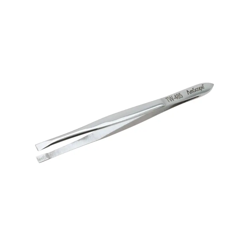 Amscope 3 1/2 In. General Purpose Square End Smooth Tip Tweezers 1