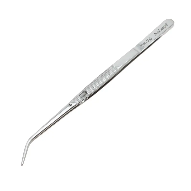 Amscope 6 In. Serrated Tip College Forceps With Lock 1