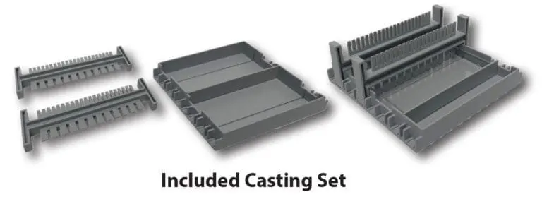 Benchmark Scientific Extra Casting Set For 10.5X10cm And 10.5X6cm Gels Includes Stand, Trays, E1101-Comb1 Double-Sided Combs 1