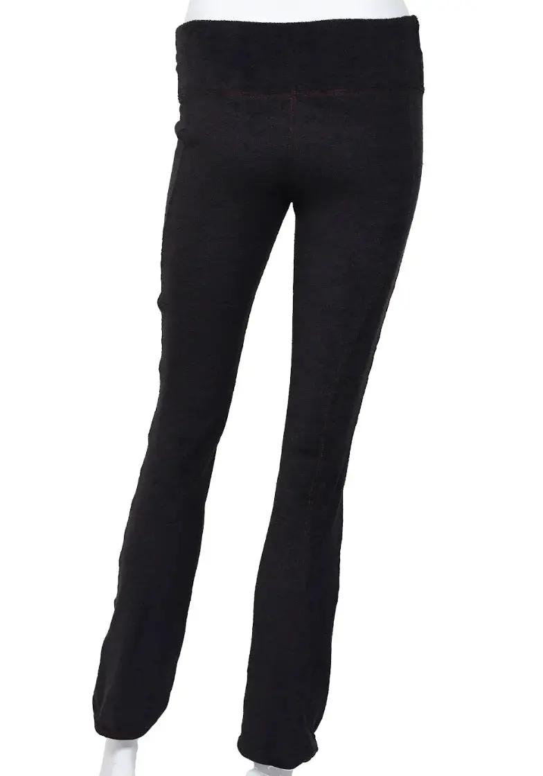 Black Dimple With Red Stitching Baggy Warm Up Pants 1