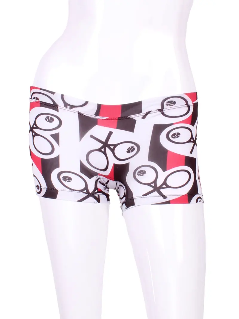 Black & White Stripe Heart Love Shorties 1