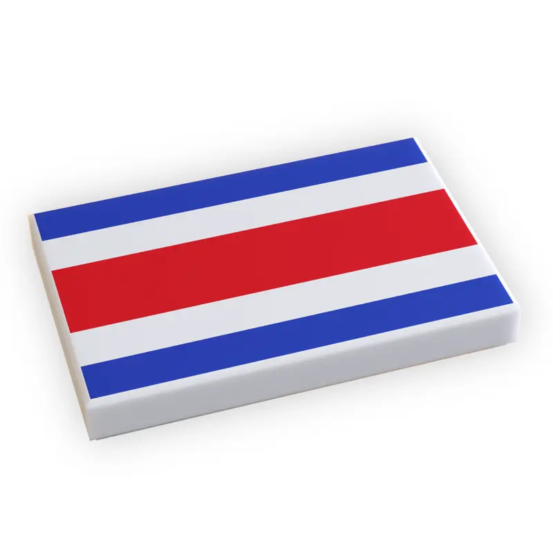 Costa Rica Flag (2X3 Tile) Made Using Lego Part 1