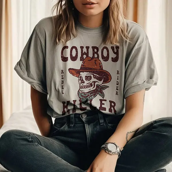 Cowboy Killer Western Heavyweight Graphic Tee 1