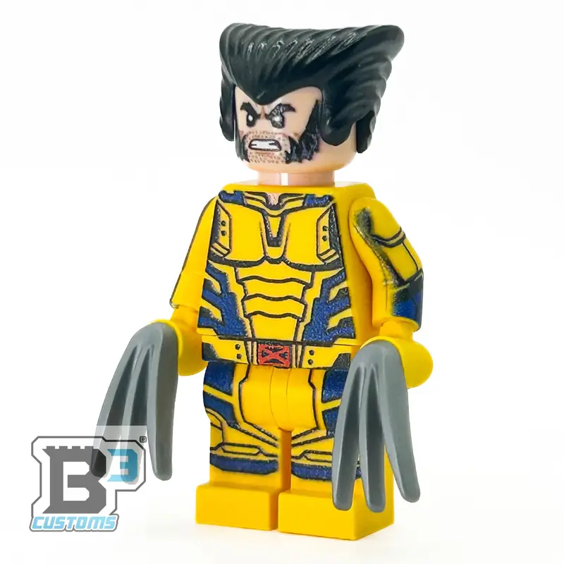 Custom Wolverine Minifig Made Using Lego Parts - B3 Customs 1