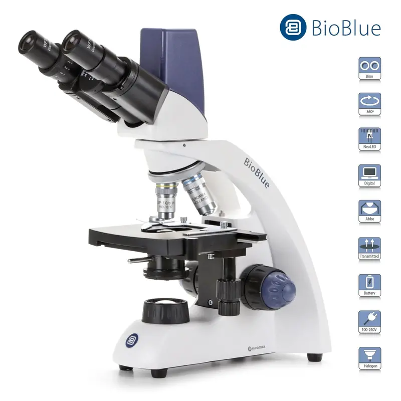 Euromex Bioblue Series Portable Binocular Compound Digital Microscope W/ 5.0Mp Integrated Digital Camera 1