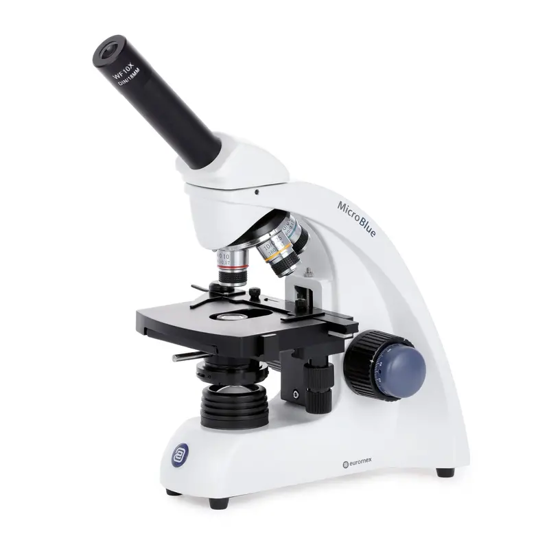 Euromex Microblue Series Portable Student Monocular Compound Microscope 40X-1000X Magnification With Mechanical Stage 1