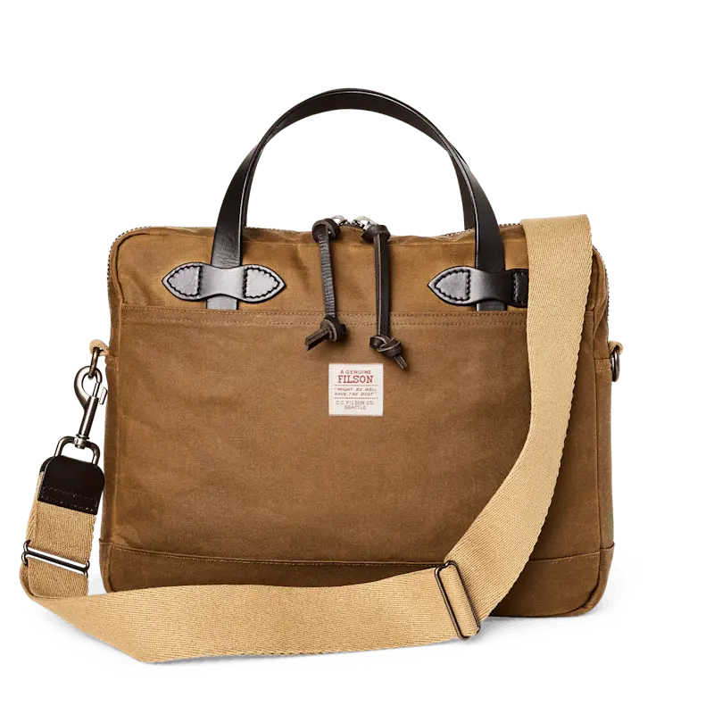 Filson - Tin Cloth Compact Briefcase - Dark Tan 1