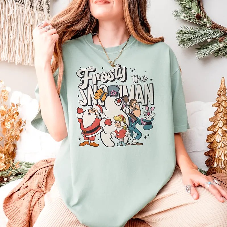 Frosty The Snowman Retro Christmas Tee 1