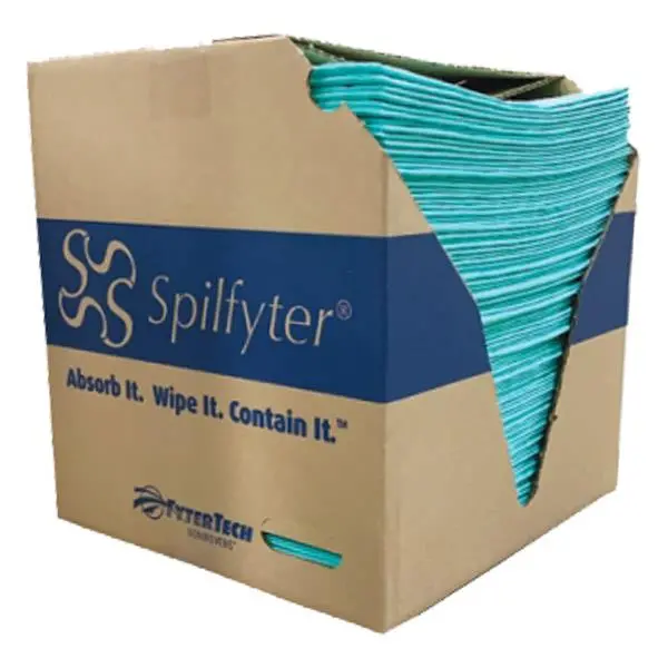 Fytertech Spilfyter 2-Ply Sorbent Pads – Low-Lint, High-Strength Absorbent Pads With Advanced Wicking, Gray, Dispenser Boxes - 200 Per Package 1