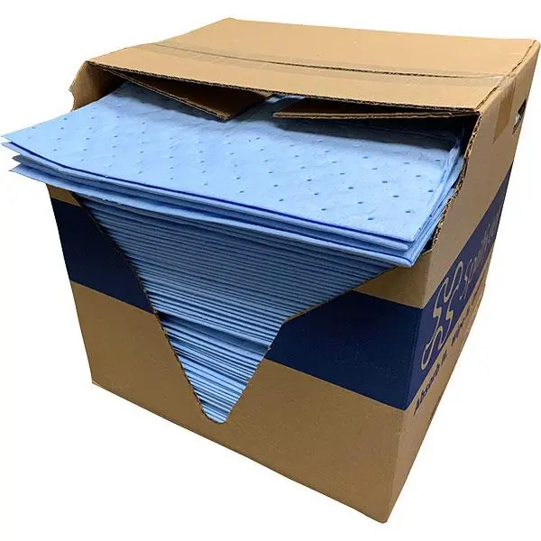 Fytertech Spilfyter 3-Ply Oil-Only Sorbent Pads – Low-Lint, Water-Repellent, 16" X 18", Blue (100/Pkg) 1