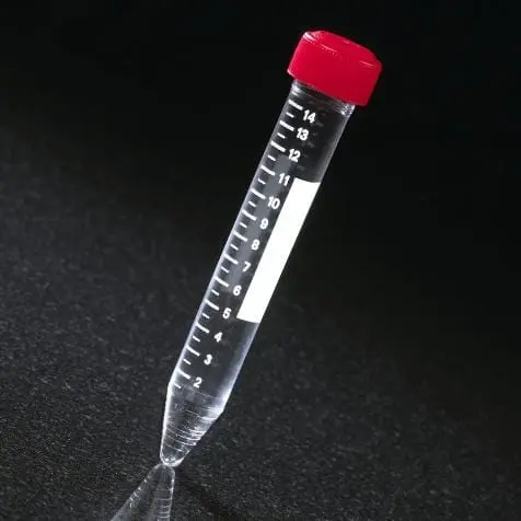Globe Scientific Sterile 15Ml Acrylic Centrifuge Tube W/Attached Red Screw Cap And Printed Graduations 1