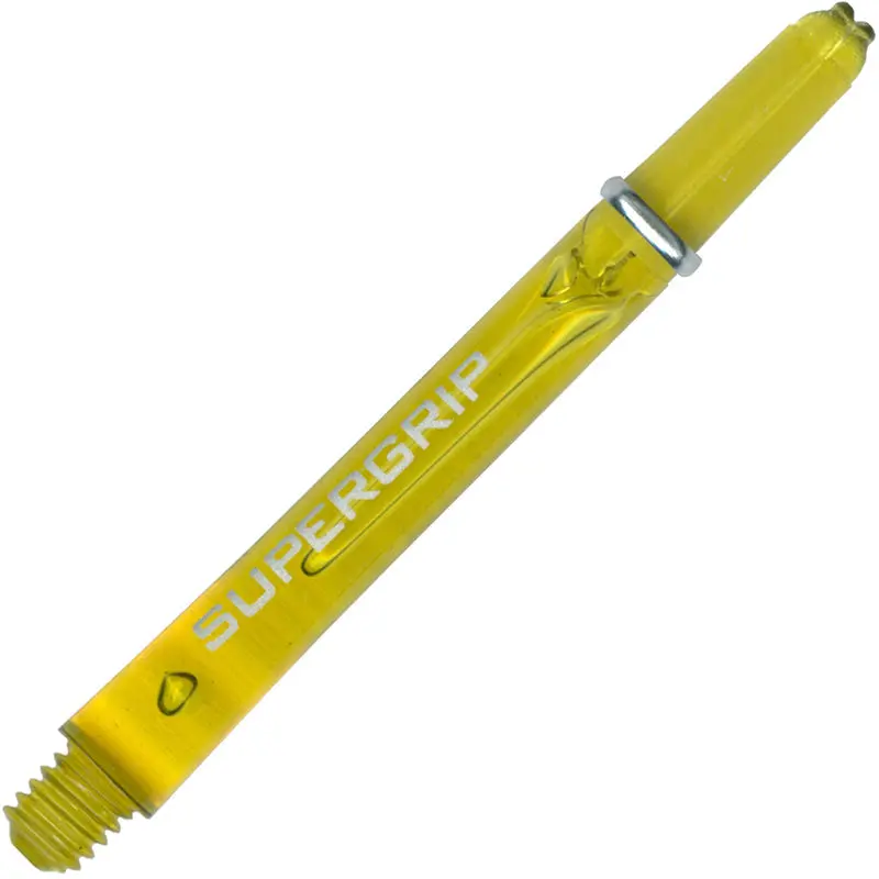 Harrows Supergrip Polycarbonate Dart Shafts With Rings - Medium Yellow 1
