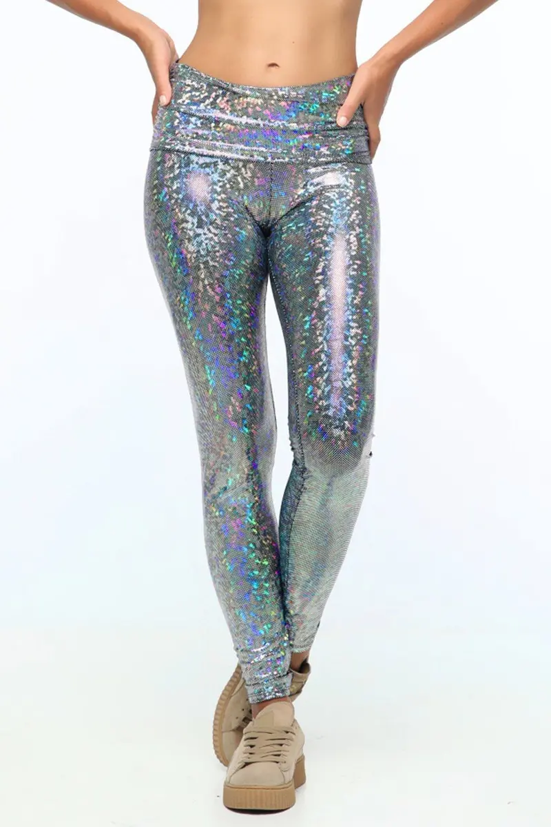 Holographic Fold-Top Leggings | 13 Colors 1