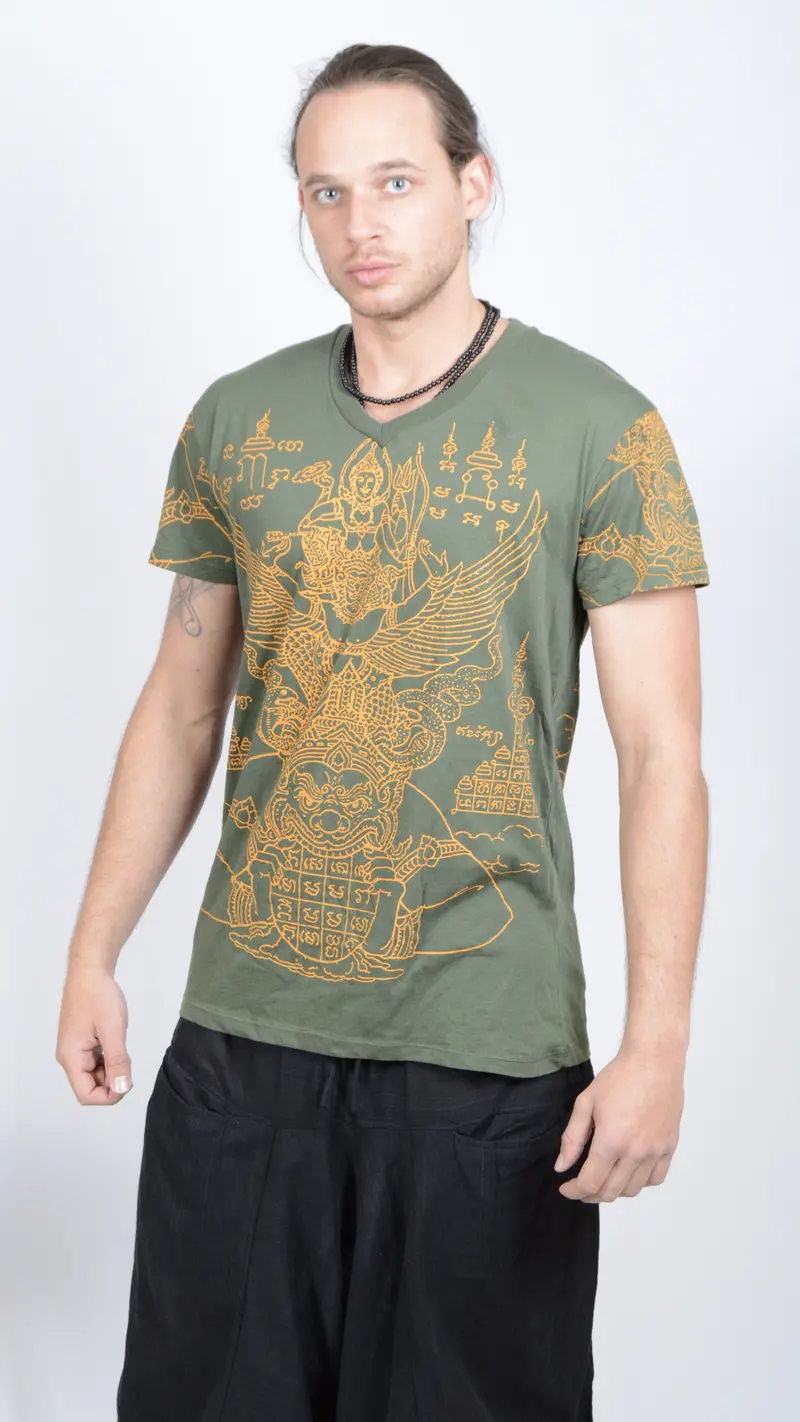 Incarnation Thai Motif Graphic T-Shirt