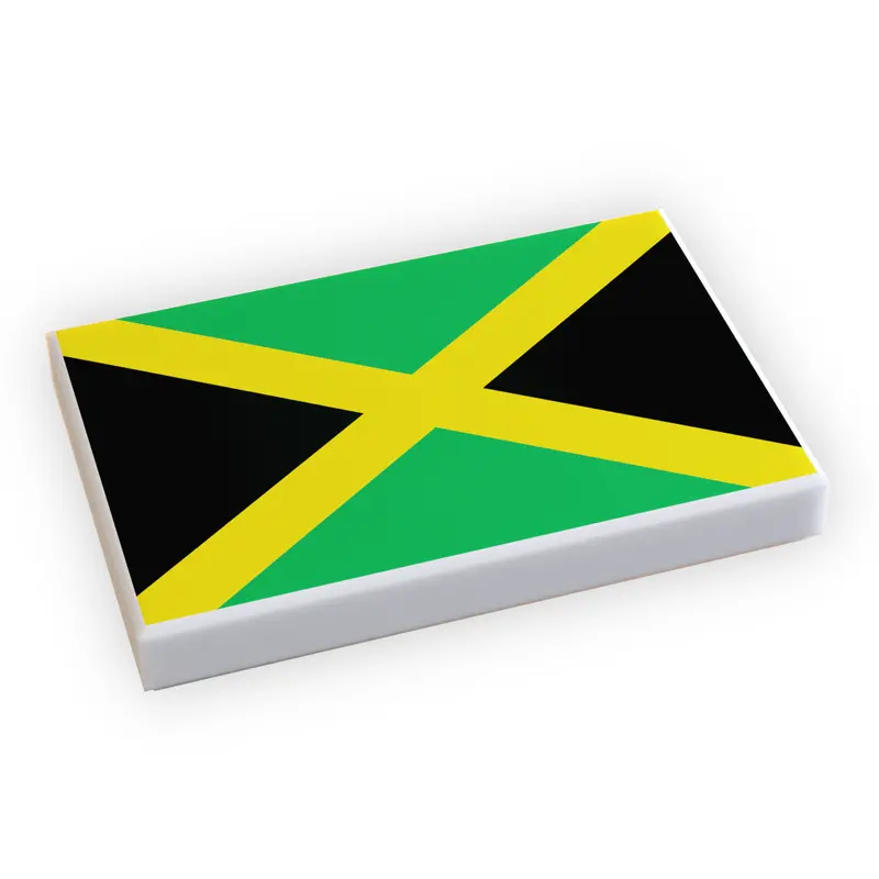 Jamaica Flag (2X3 Tile) Made Using Lego Part 1