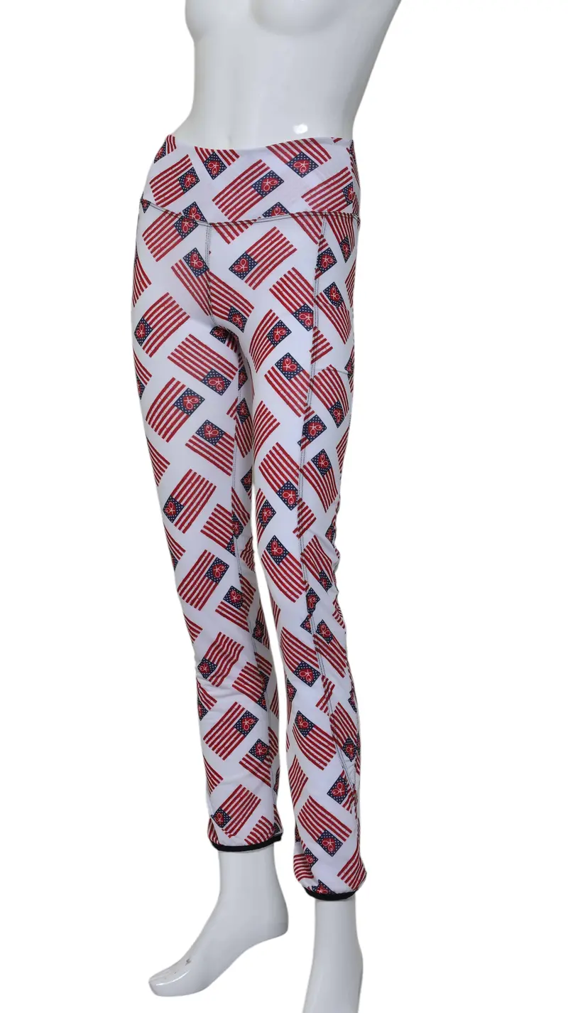 Leg Lengthening Warm Up Pants - Print 1