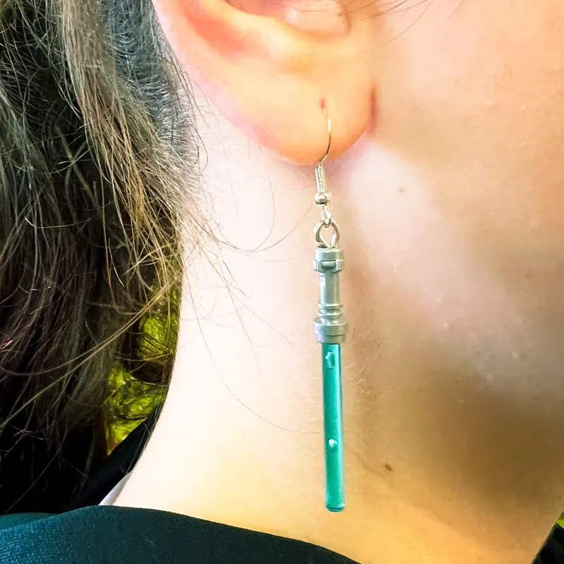Lightsaber (Star Wars) Earrings Made From Lego Bricks - B3 Customs 1
