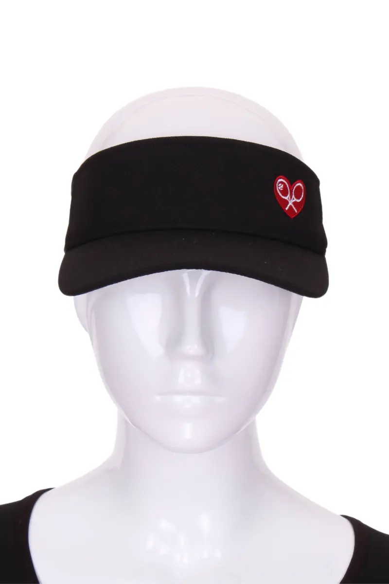 Mesh Visor With Heart + Rackets Logo 1