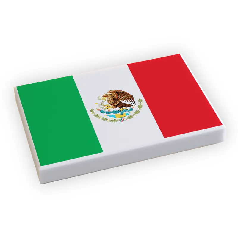 Mexico Flag (2X3 Tile) Made Using Lego Part 1