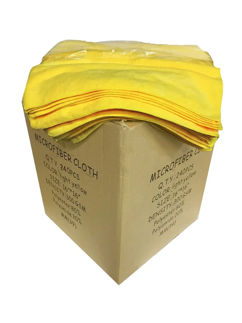 Microfiber Cloth Professional - 16"X16" | 24 Pack | Yellow 1