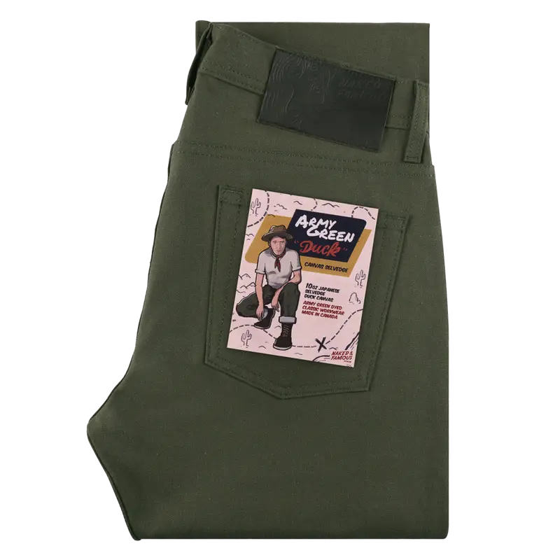 N&F - Army Green Duck Canvas Selvedge - True Guy 1