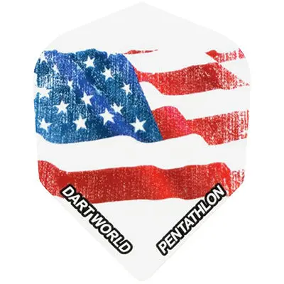 Pentathlon 100 Micron Dart Flights - Shape Usa Flag 1