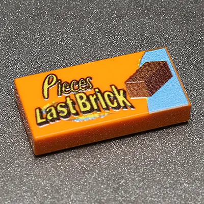 Pieces Last Brick - Custom Printed 1X2 Tile 1