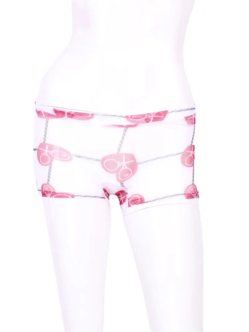 Raspberry Red Hearts & Net Love Shorties 2