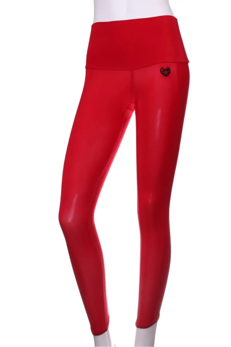 Red + Red Mesh Leg Lengthening Leggings 1
