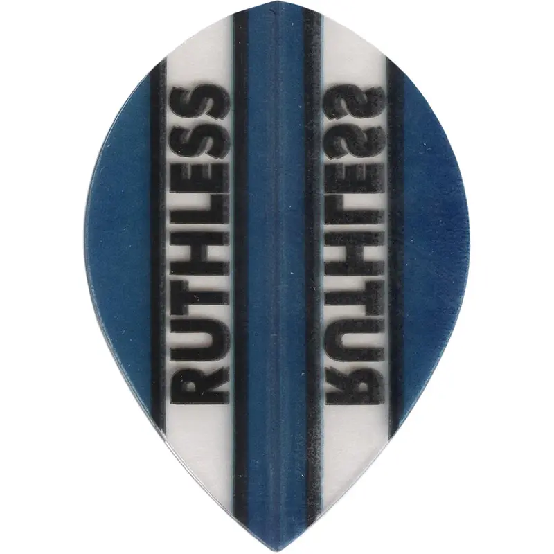 Ruthless Dart Flights - 100 Micron Pear Blue And Clear 1