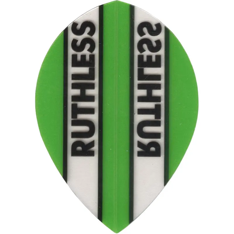 Ruthless Dart Flights - 100 Micron Pear Green And Clear 1