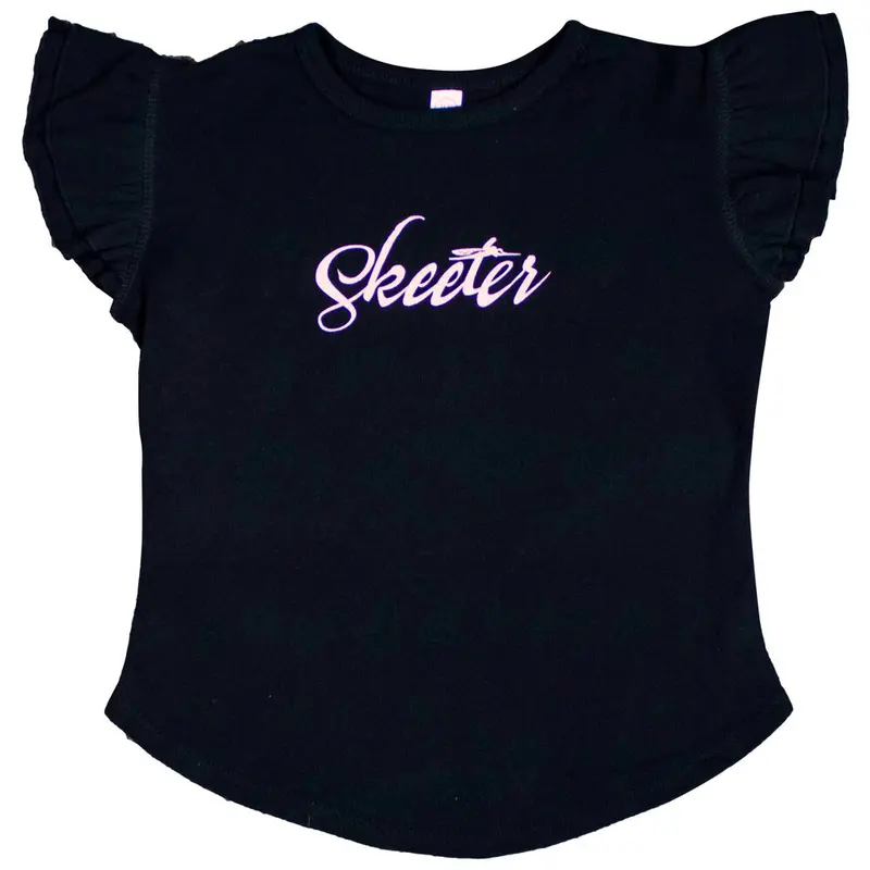 Skeeter Black Toddler Flutter Sleeve Tee 1