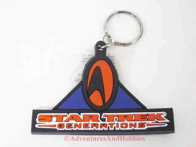 Star Trek Generations Logo Key Chain 1994 Applause Rubber Keychain Bq 1
