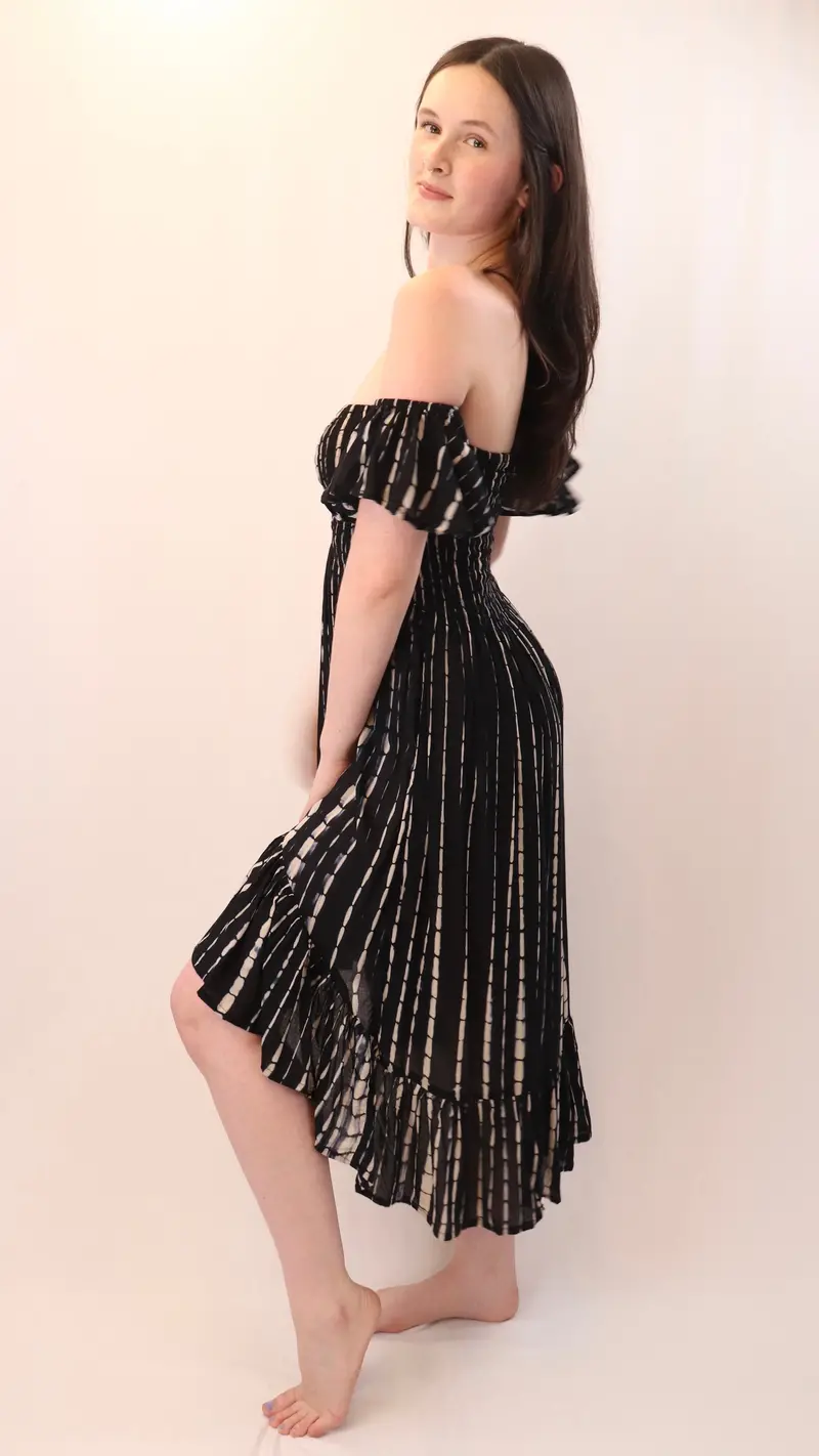 Sweetheart Neckline Tie-Dye Dress
