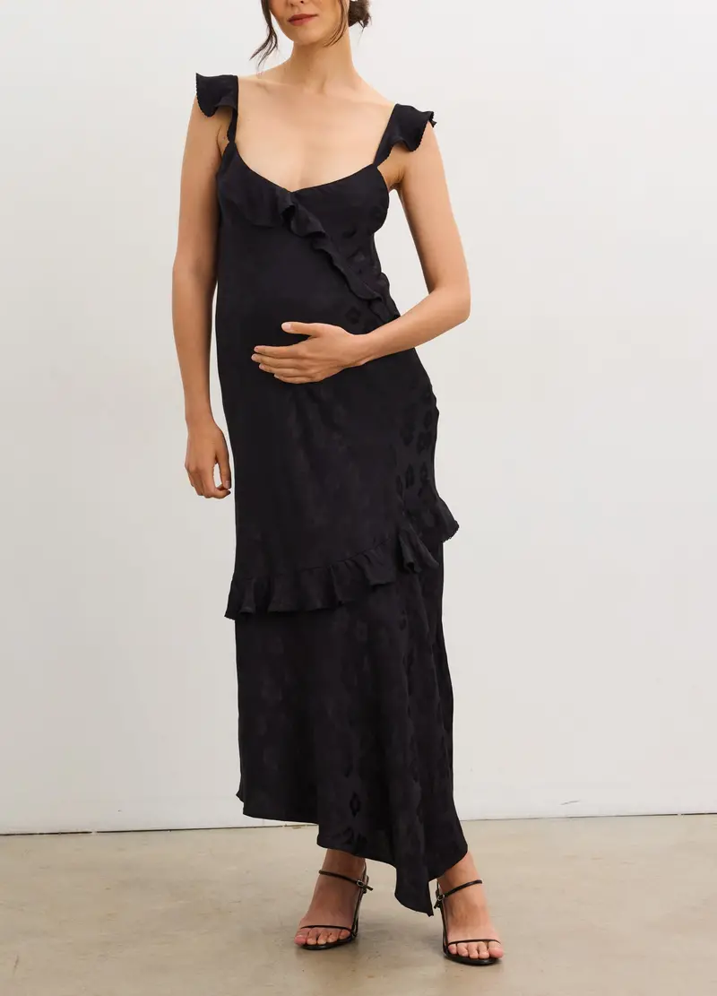 The Amelia Jacquard Bias Slip Dress 1