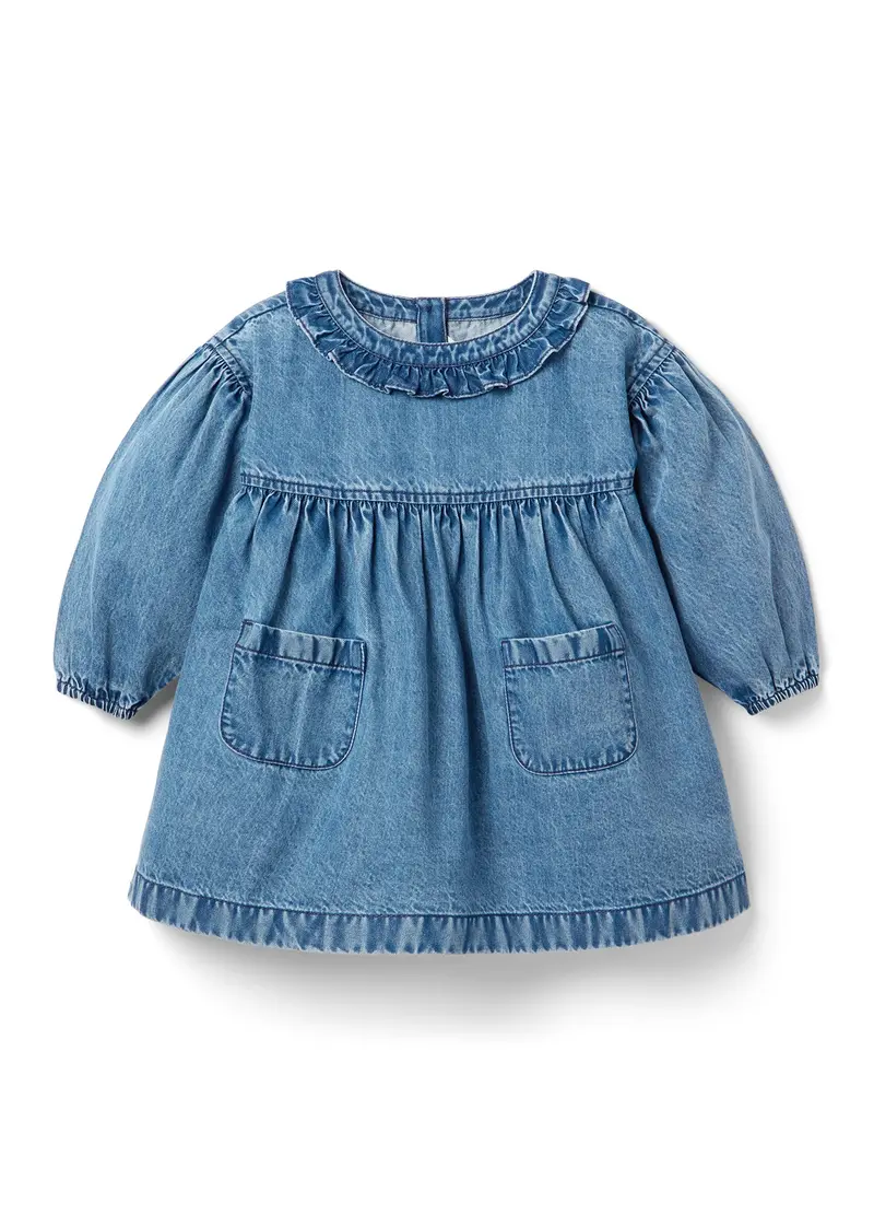 The Drapey Denim Dress 1