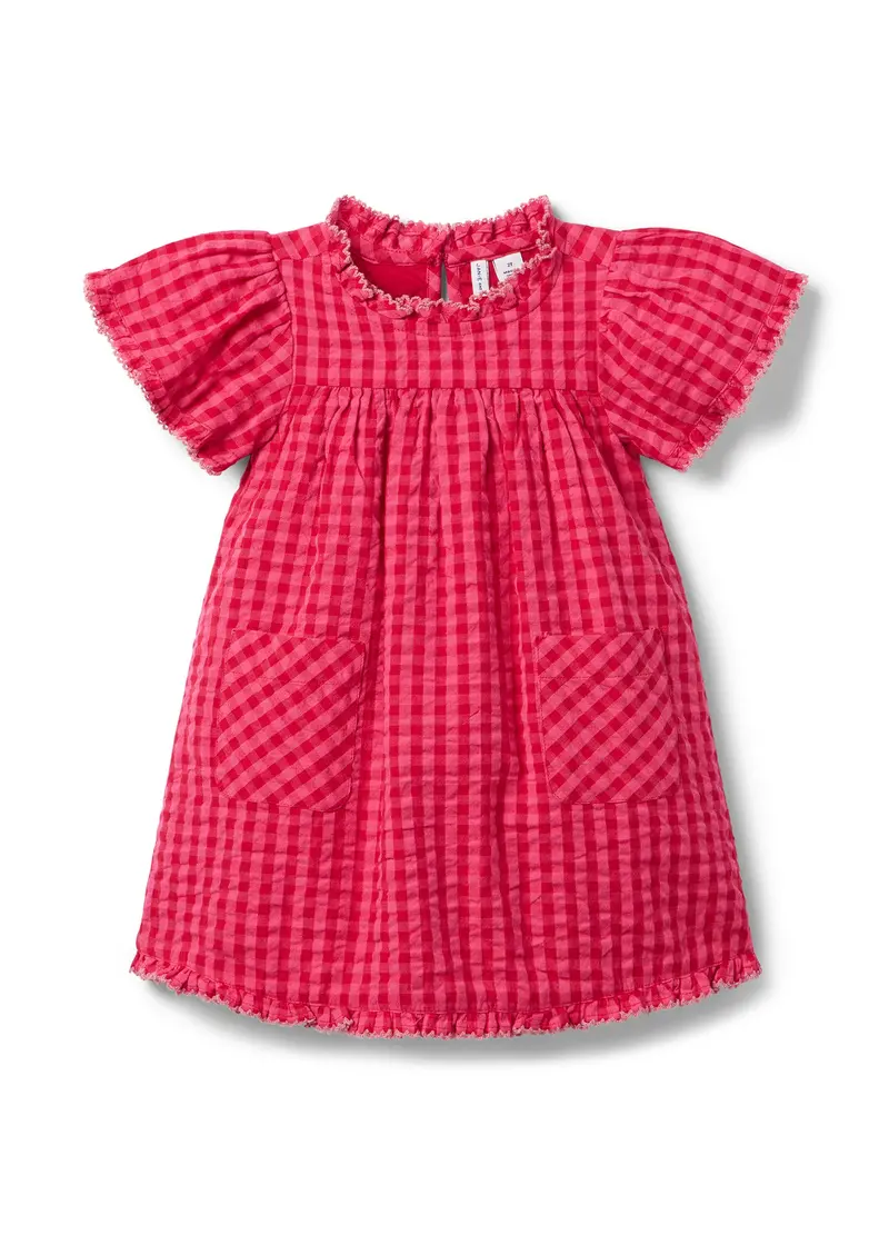 The Gingham Flutter Sleeve Dress 1