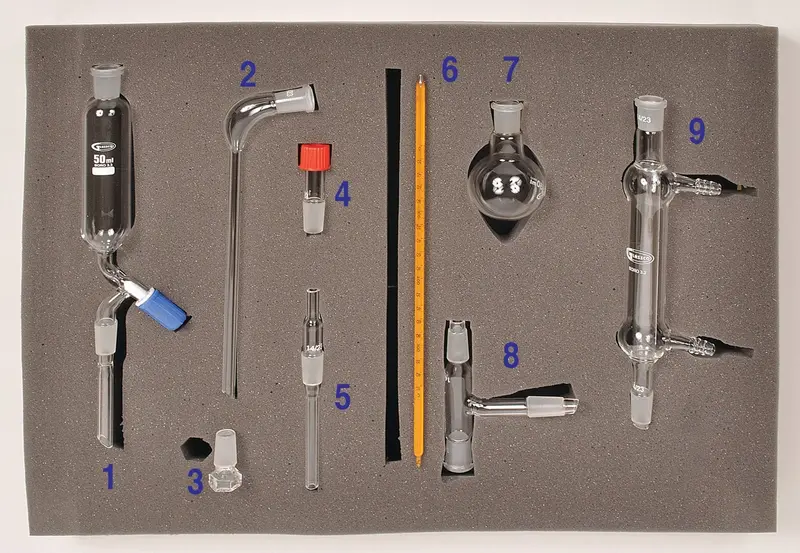 United Scientific Standard Organic Chemistry Glassware Kit, 9 Pieces 1