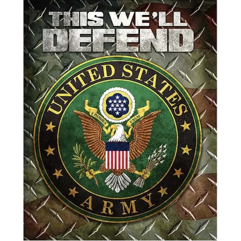 Us Army Metal Sign - 15" X 12" 1