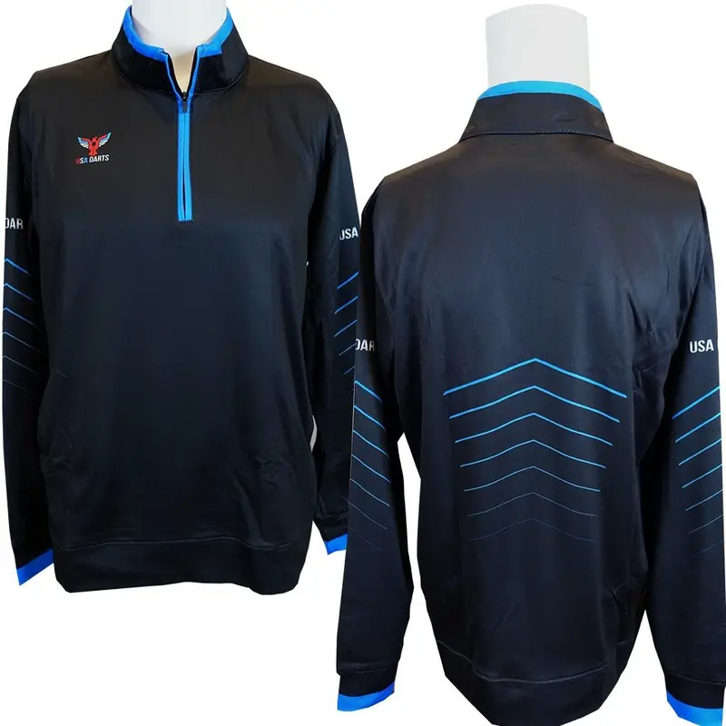Usa Darts Pullover Jacket - Black/Blue 1