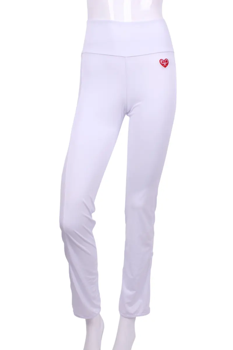 White Leg Lengthening Warm Up Pants 1