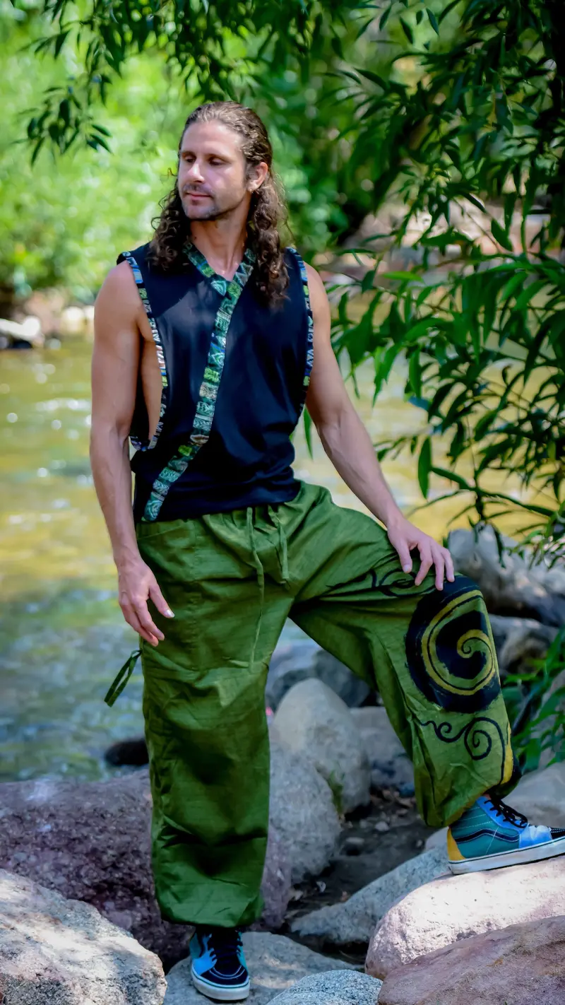 Woven Spiral Cinch Pants 2