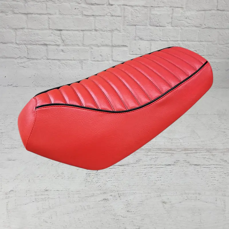 Yamaha Zuma 50 Seat Cover 2002 - 2019 Inferno Red Tuck And Roll 1