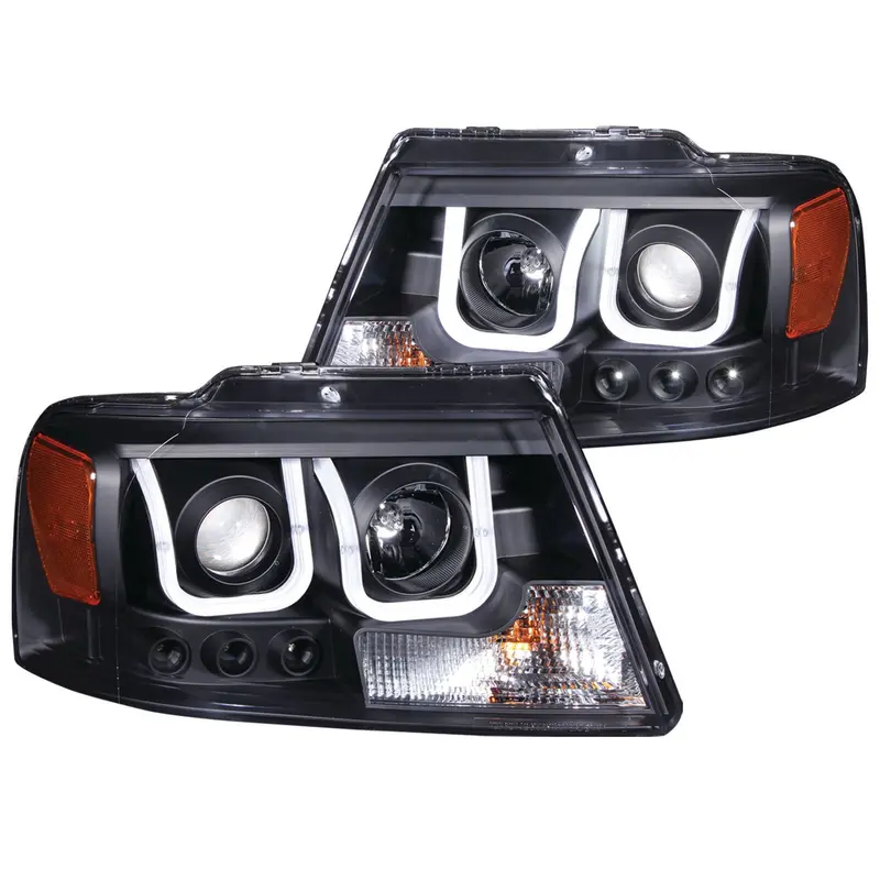 Anzo Usa 111288 Dual Projector Headlights – Clear Lens, Black Housing, U-Bar Design, Pair 1