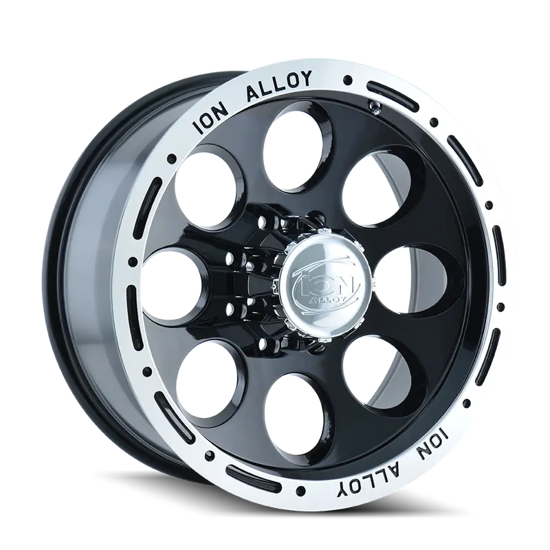 Ion 174-7965B 17X9 Black/Machined Lip Alloy Wheel – 5X114.3, Zero Offset 1