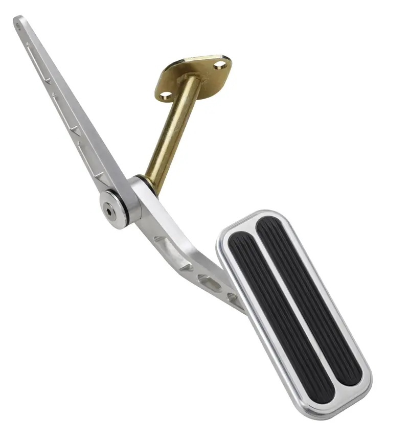 Lokar Bag-6129 Billet Aluminum Throttle Pedal Assembly With Brushed Finish And Rubber Insert 1